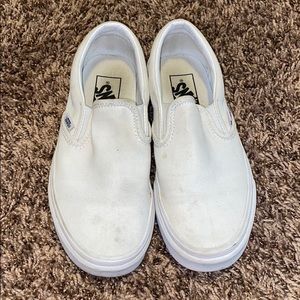 White Slip on Vans